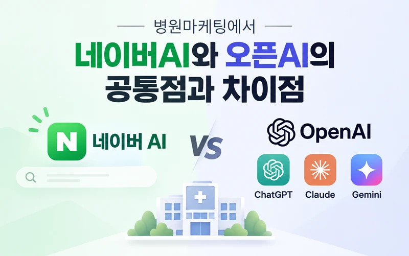 병원마케팅, 네이버AI와 오픈AI 대응법이 다르다